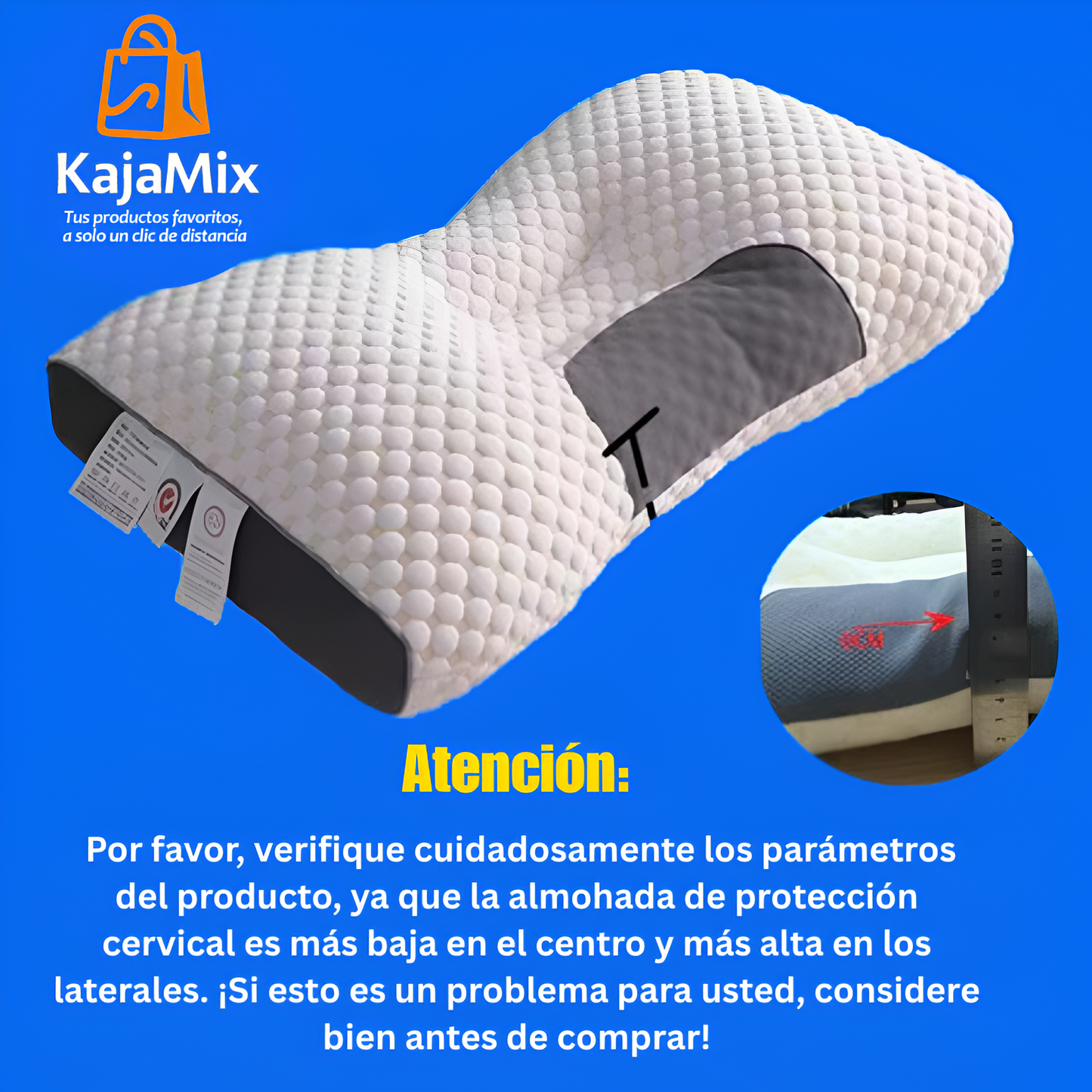 Almohada Ergonómica Viscoelástica Grande
