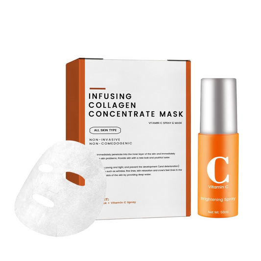 Kit 2 en 1: Mascarilla + Spray de Vitamina C y Colágeno